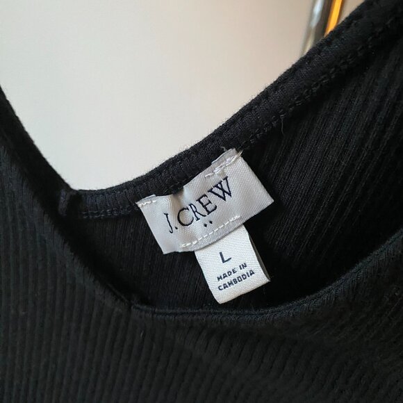 J Crew Ribbed Tank Top w Bows - Picture 3 of 5